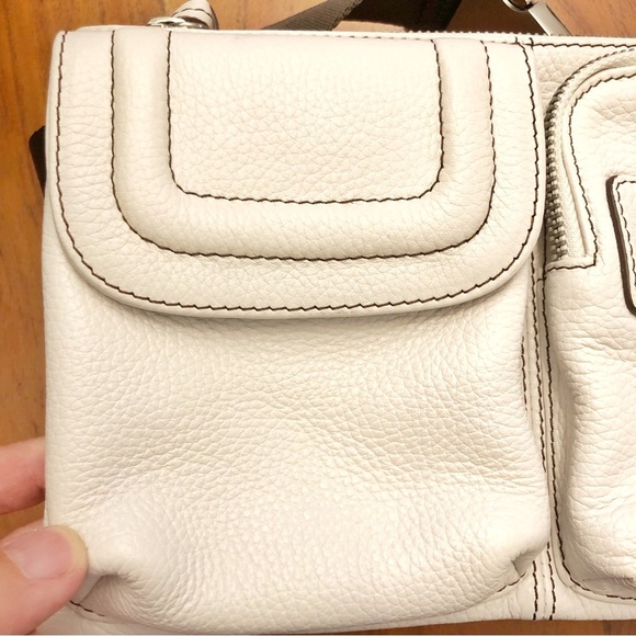 Danier Genuine leather Belt Bag White Fanny Pack Crossbody Hands-Free Travel bag - Picture 5 of 16